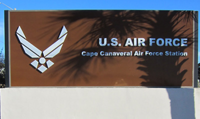 Entrance sign to Cape Canaveral Air Force Station